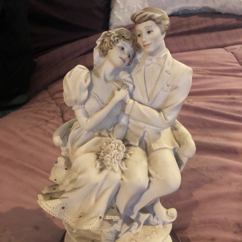 Armani bride and groom